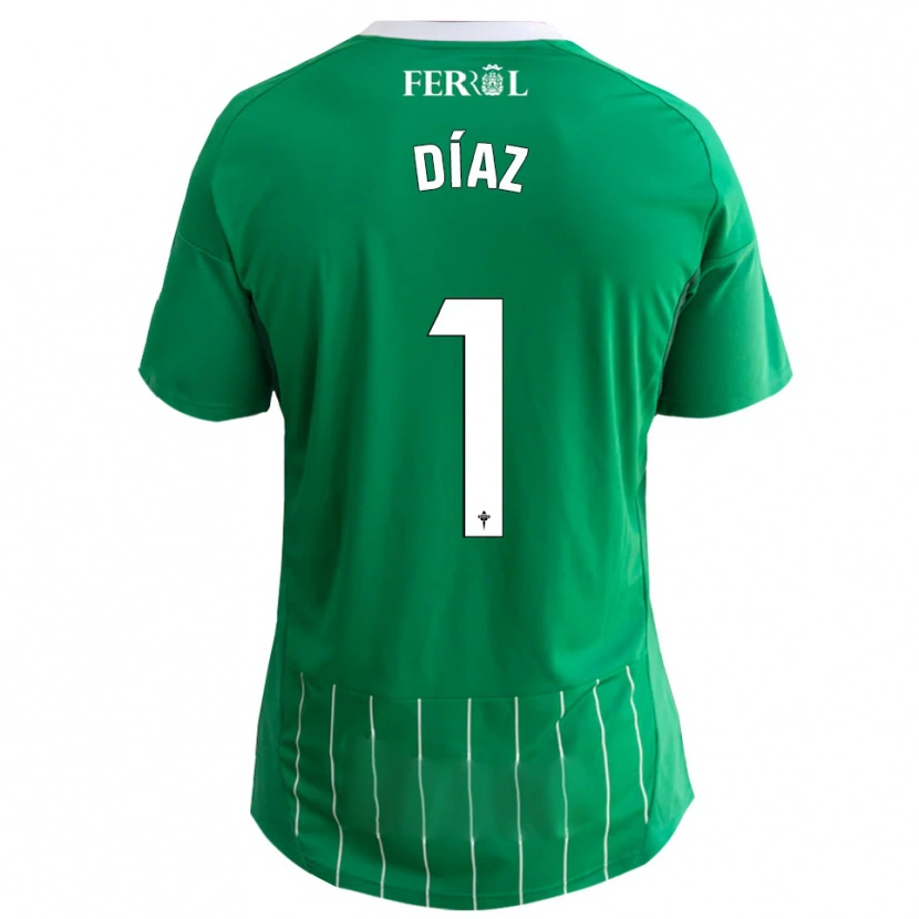 Danxen Kinder Lucas Díaz #1 Grün Weiß Heimtrikot Trikot 2025/26 T-Shirt