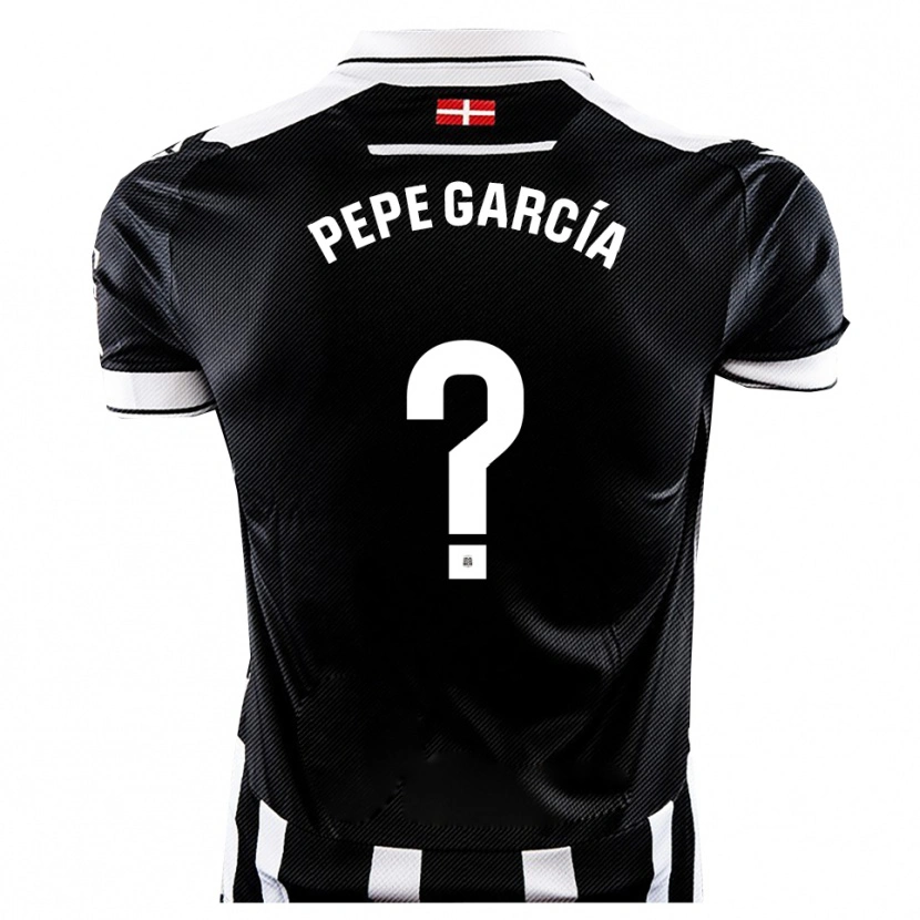 Danxen Kinder Pepe García #0 Schwarz Weiß Heimtrikot Trikot 2025/26 T-Shirt