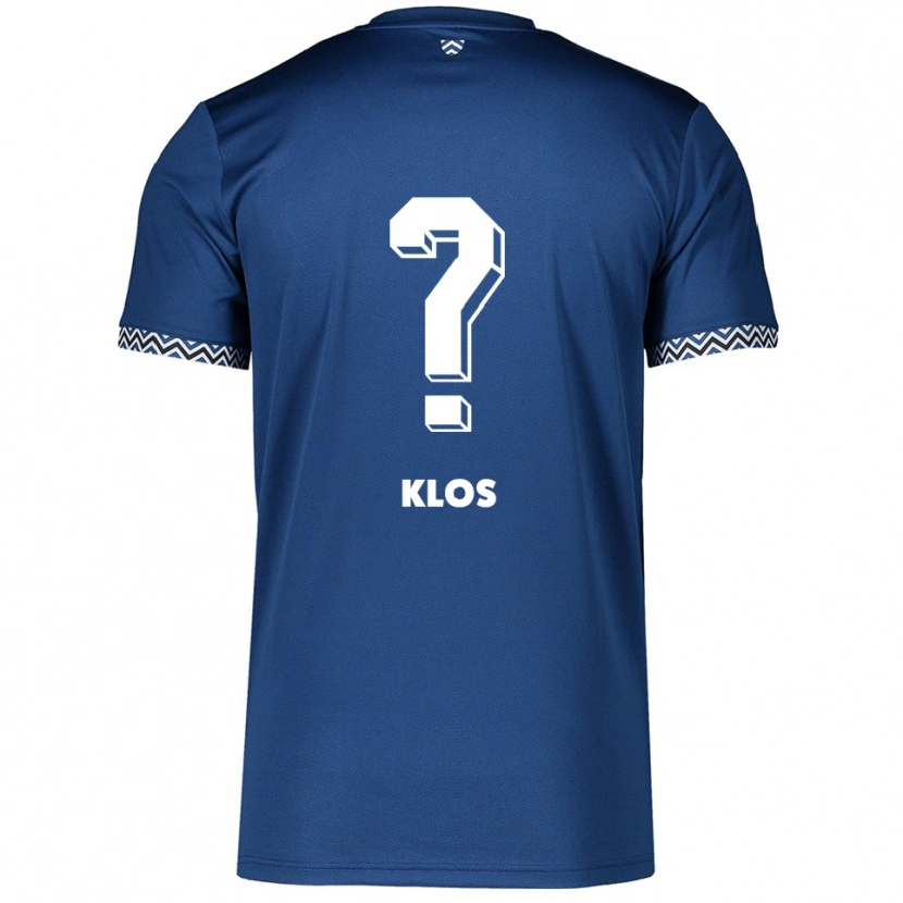 Danxen Kinder Aaron Klos #0 Marineblau Weiß Heimtrikot Trikot 2025/26 T-Shirt