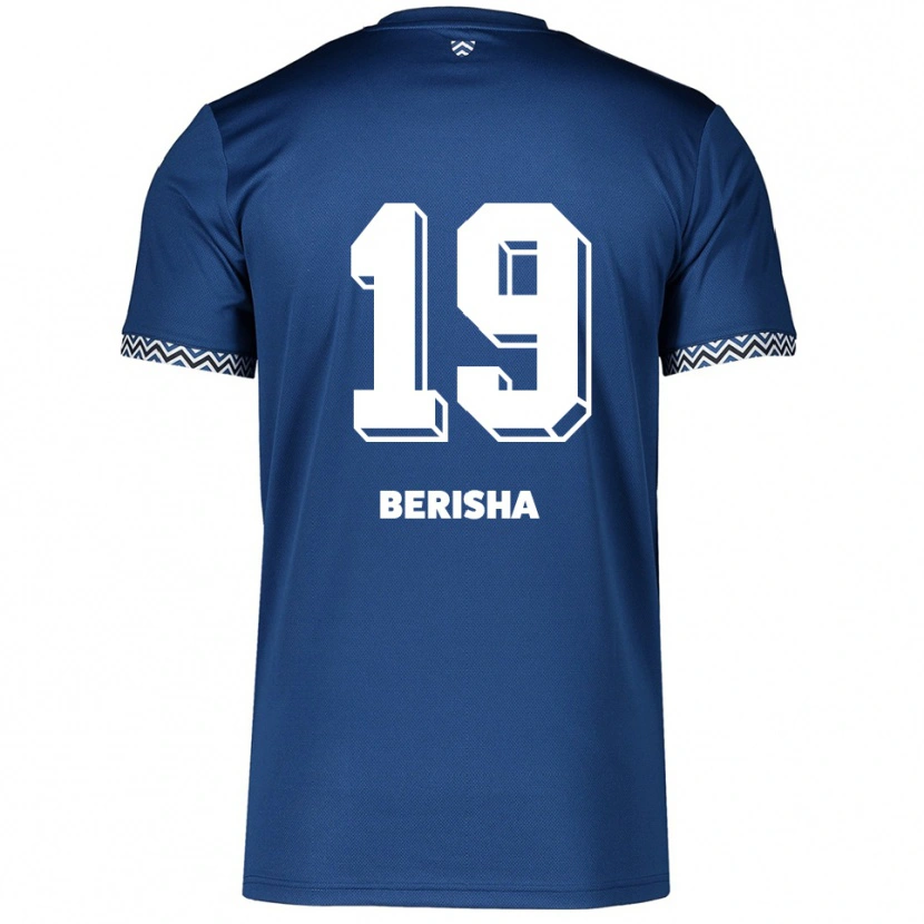 Danxen Kinder Artijola Berisha #19 Marineblau Weiß Heimtrikot Trikot 2025/26 T-Shirt