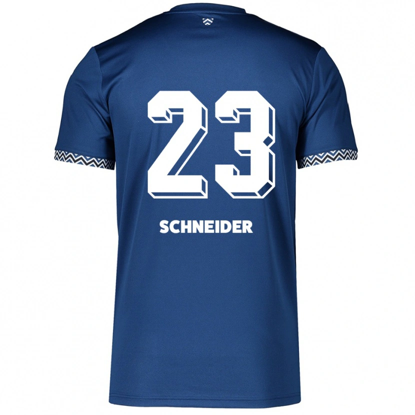 Danxen Kinder Leon Schneider #23 Marineblau Weiß Heimtrikot Trikot 2025/26 T-Shirt