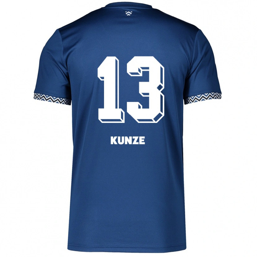 Danxen Kinder Lukas Kunze #13 Marineblau Weiß Heimtrikot Trikot 2025/26 T-Shirt