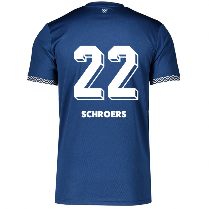 Danxen Kinder Mika Schroers #22 Marineblau Weiß Heimtrikot Trikot 2025/26 T-Shirt