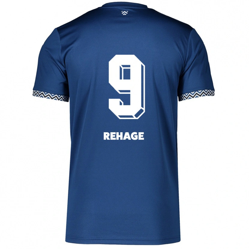 Danxen Kinder Ben Rehage #9 Marineblau Weiß Heimtrikot Trikot 2025/26 T-Shirt