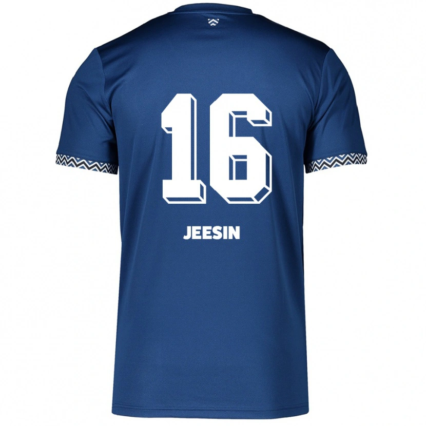 Danxen Kinder Jenath Jeesin #16 Marineblau Weiß Heimtrikot Trikot 2025/26 T-Shirt
