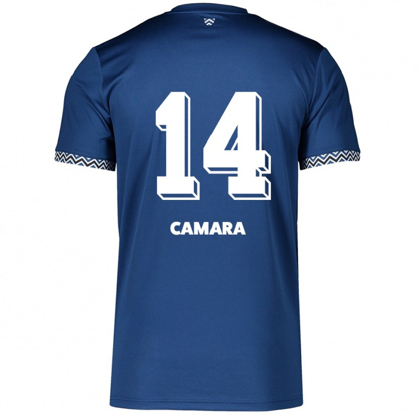 Danxen Kinder Fode Camara #14 Marineblau Weiß Heimtrikot Trikot 2025/26 T-Shirt