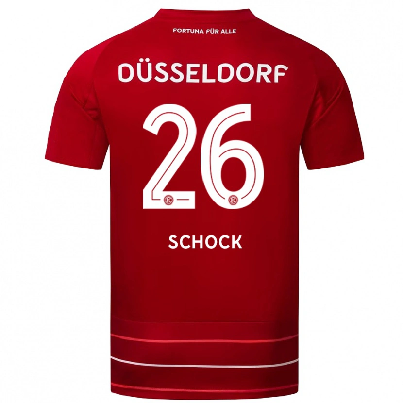 Danxen Kinder Florian Schock #26 Rot Weiß Heimtrikot Trikot 2025/26 T-Shirt
