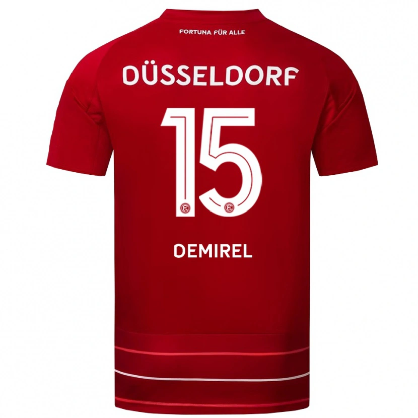 Danxen Kinder Yalcin Demirel #15 Rot Weiß Heimtrikot Trikot 2025/26 T-Shirt