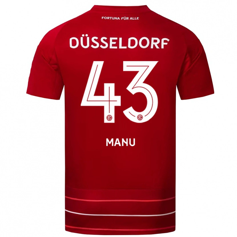 Danxen Kinder King Manu #43 Rot Weiß Heimtrikot Trikot 2025/26 T-Shirt