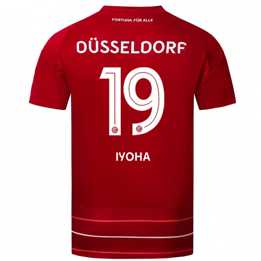 Danxen Kinder Emmanuel Iyoha #19 Rot Weiß Heimtrikot Trikot 2025/26 T-Shirt