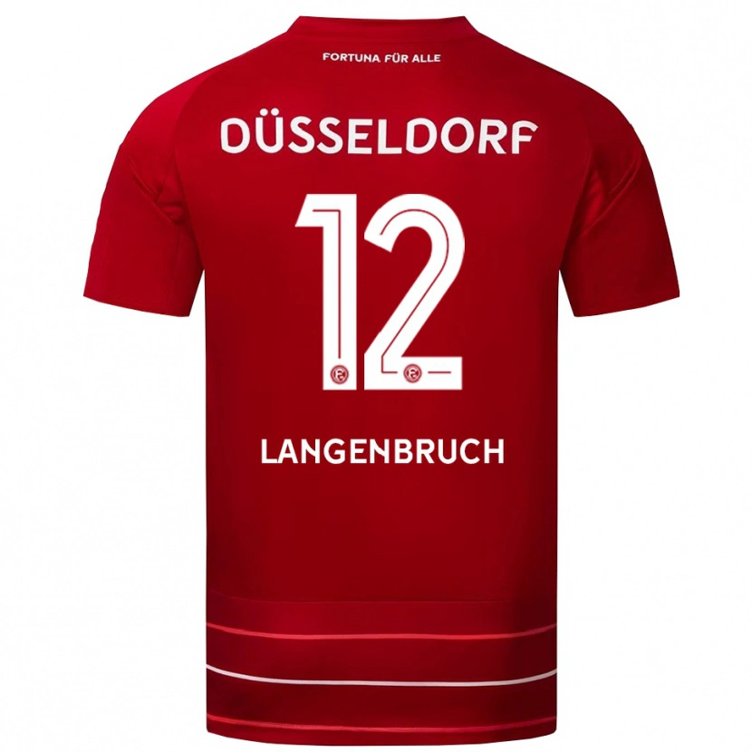 Danxen Kinder Linus Langenbruch #12 Rot Weiß Heimtrikot Trikot 2025/26 T-Shirt