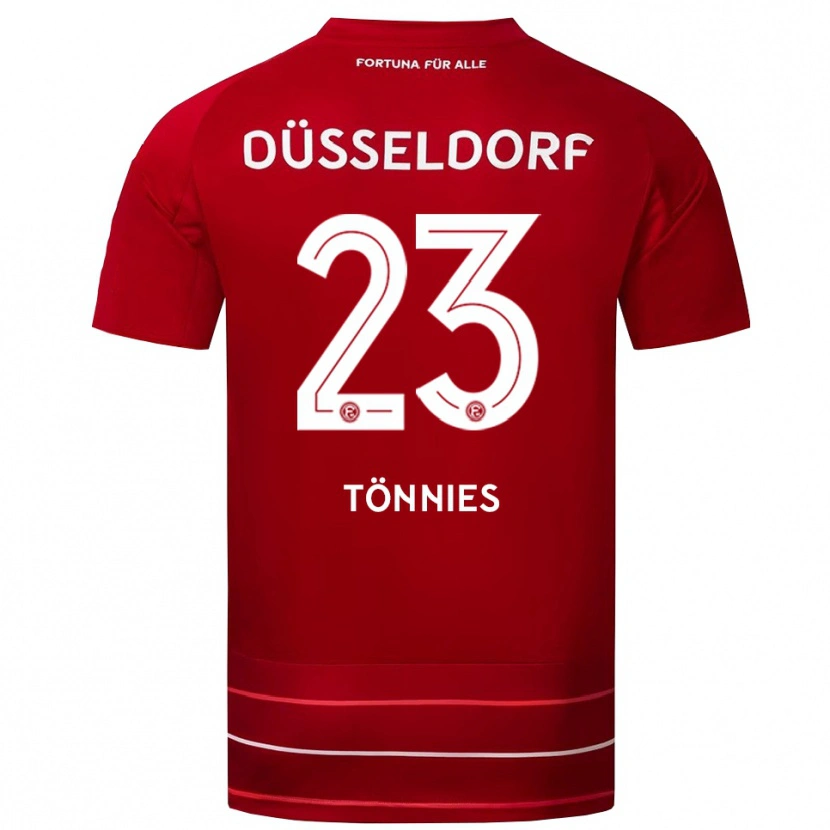Danxen Kinder Conor Tönnies #23 Rot Weiß Heimtrikot Trikot 2025/26 T-Shirt