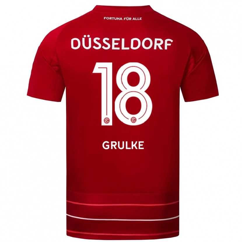 Danxen Kinder Tobias Grulke #18 Rot Weiß Heimtrikot Trikot 2025/26 T-Shirt