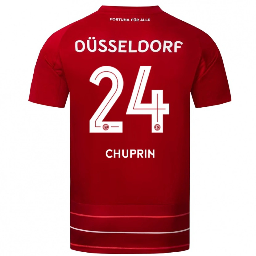 Danxen Kinder Ivan Chuprin #24 Rot Weiß Heimtrikot Trikot 2025/26 T-Shirt