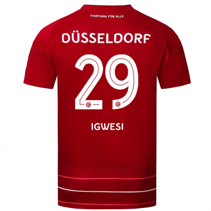 Danxen Kinder Tyrese Igwesi #29 Rot Weiß Heimtrikot Trikot 2025/26 T-Shirt