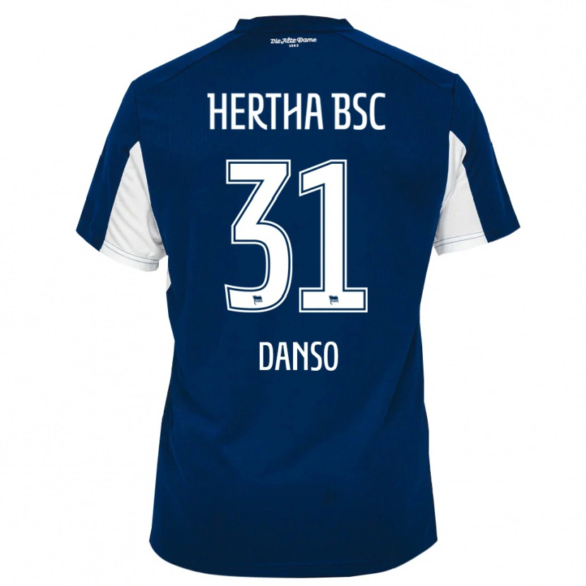 Danxen Kinder Serwaah-Bonsu Danso #31 Weiß Blau Heimtrikot Trikot 2025/26 T-Shirt
