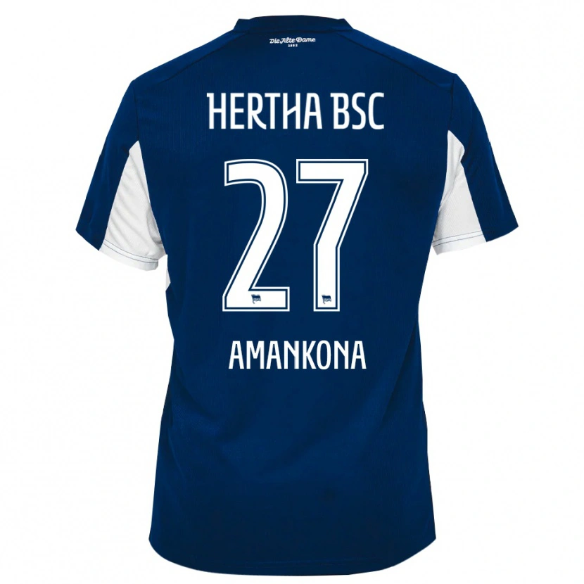 Danxen Kinder Nash-Daniel Amankona #27 Weiß Blau Heimtrikot Trikot 2025/26 T-Shirt
