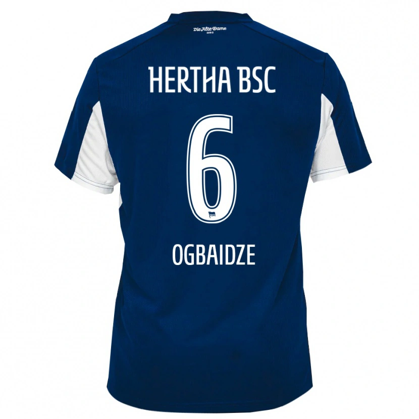 Danxen Kinder Shalva Ogbaidze #6 Weiß Blau Heimtrikot Trikot 2025/26 T-Shirt