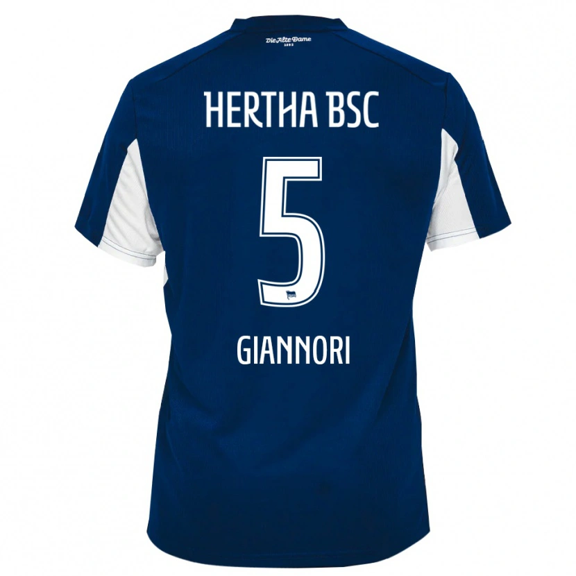 Danxen Kinder Nora Giannori #5 Weiß Blau Heimtrikot Trikot 2025/26 T-Shirt