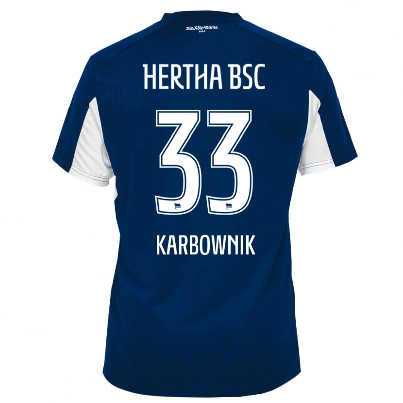 Danxen Kinder Michal Karbownik #33 Weiß Blau Heimtrikot Trikot 2025/26 T-Shirt