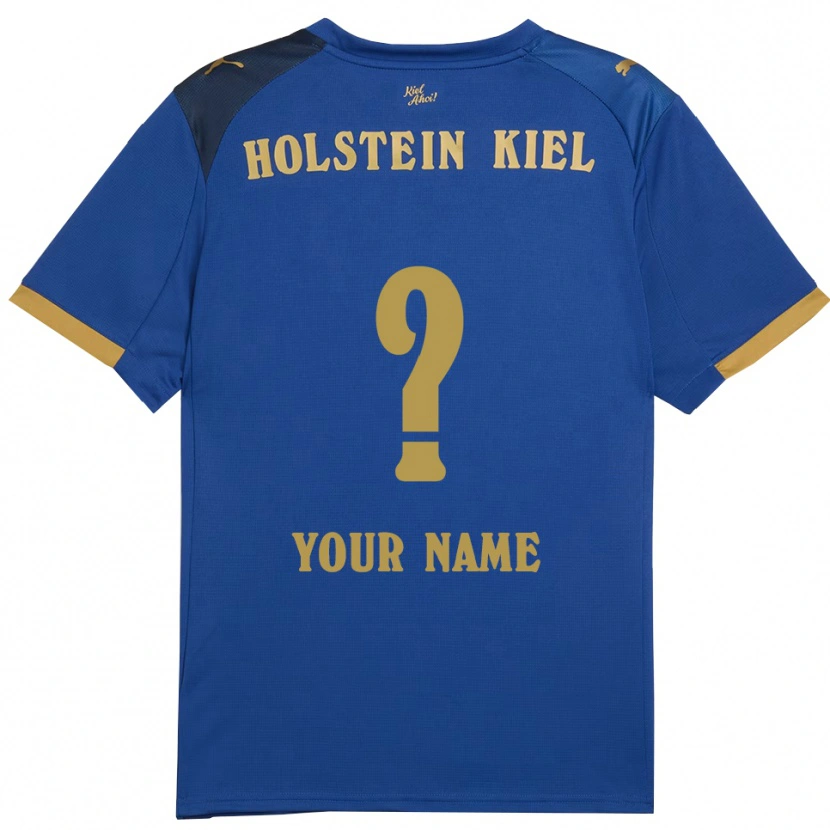 Danxen Kinder Ihren Namen #0 Blau Gold Heimtrikot Trikot 2025/26 T-Shirt