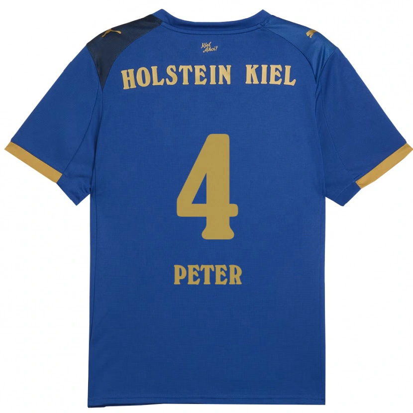 Danxen Kinder Annie-Marie Peter #4 Blau Gold Heimtrikot Trikot 2025/26 T-Shirt