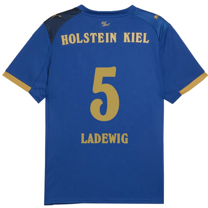 Danxen Kinder Lönne Ladewig #5 Blau Gold Heimtrikot Trikot 2025/26 T-Shirt