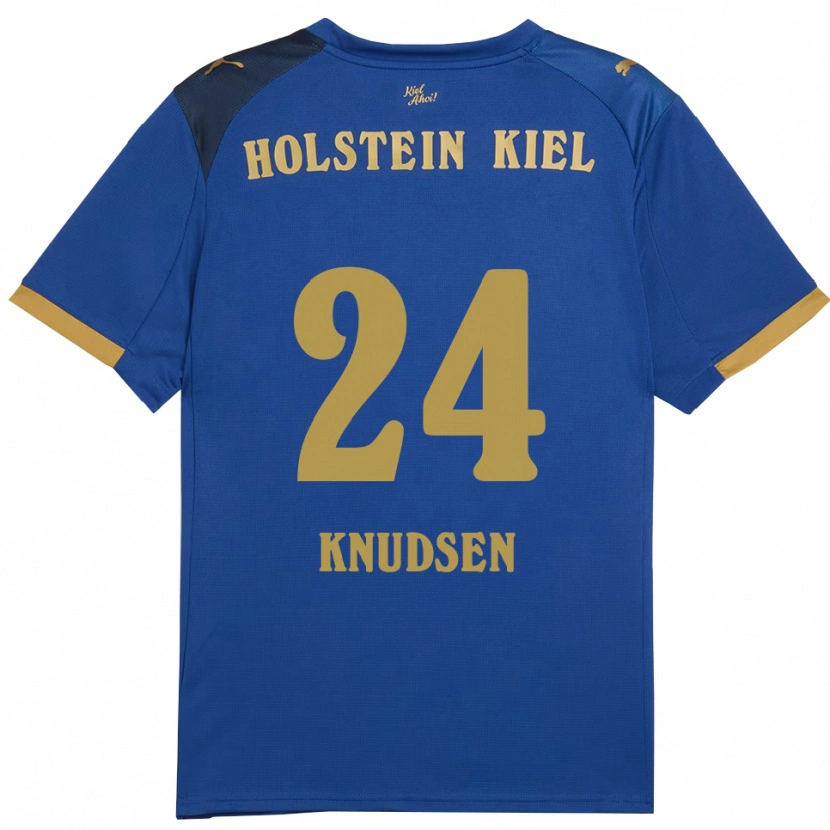 Danxen Kinder Magnus Knudsen #24 Blau Gold Heimtrikot Trikot 2025/26 T-Shirt