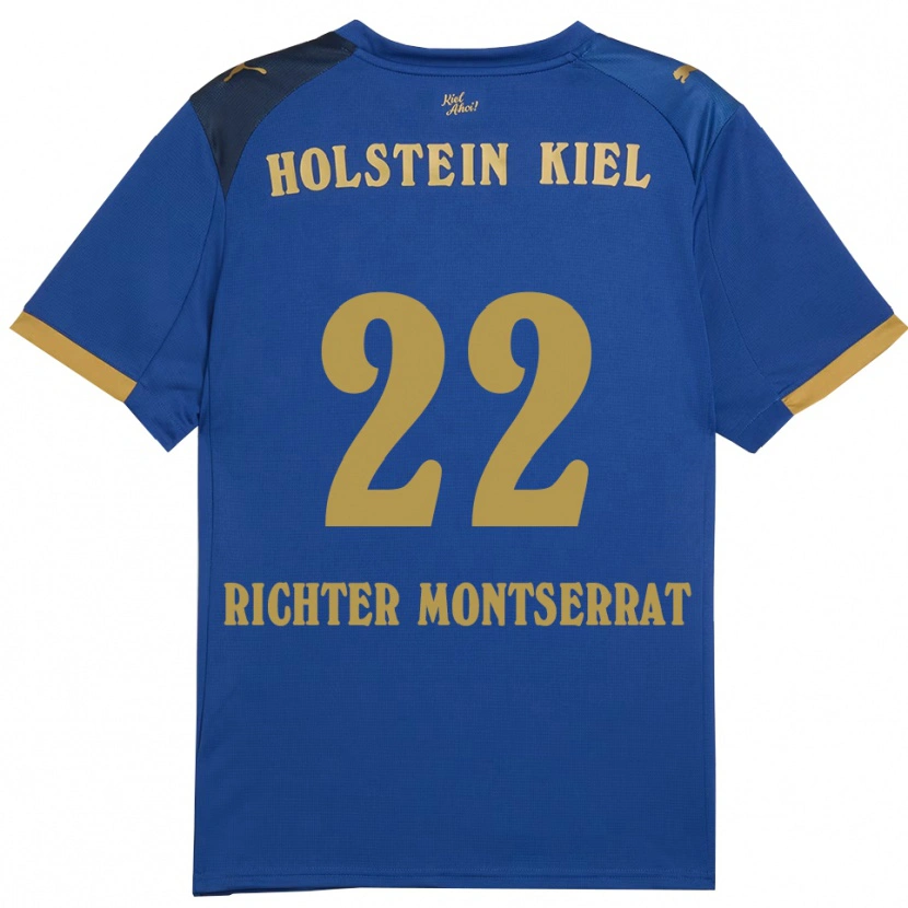 Danxen Kinder Mark Richter Montserrat #22 Blau Gold Heimtrikot Trikot 2025/26 T-Shirt