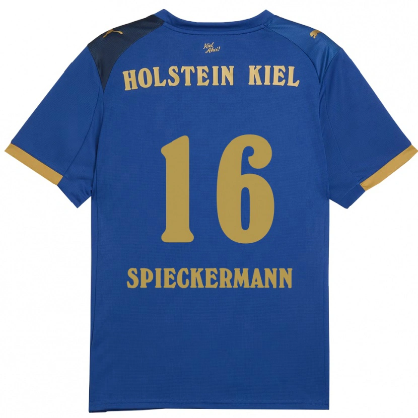 Danxen Kinder Tim Spieckermann #16 Blau Gold Heimtrikot Trikot 2025/26 T-Shirt