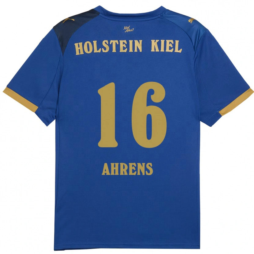 Danxen Kinder Jonas Ahrens #16 Blau Gold Heimtrikot Trikot 2025/26 T-Shirt