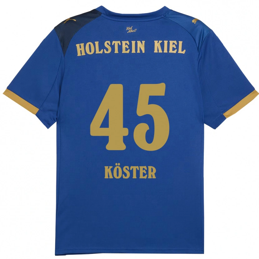 Danxen Kinder Louis Köster #45 Blau Gold Heimtrikot Trikot 2025/26 T-Shirt