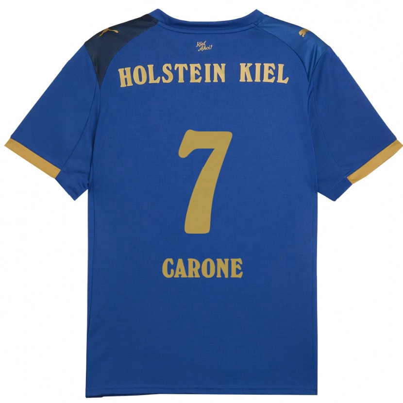 Danxen Kinder Sammy Carone #7 Blau Gold Heimtrikot Trikot 2025/26 T-Shirt