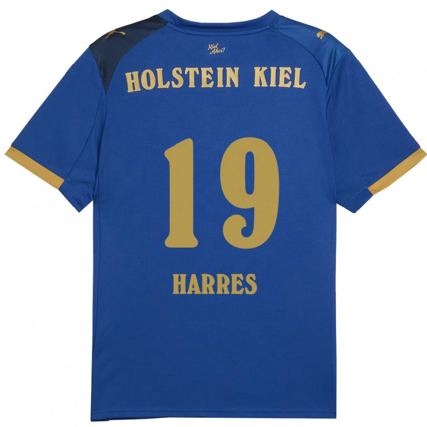 Danxen Kinder Phil Harres #19 Blau Gold Heimtrikot Trikot 2025/26 T-Shirt