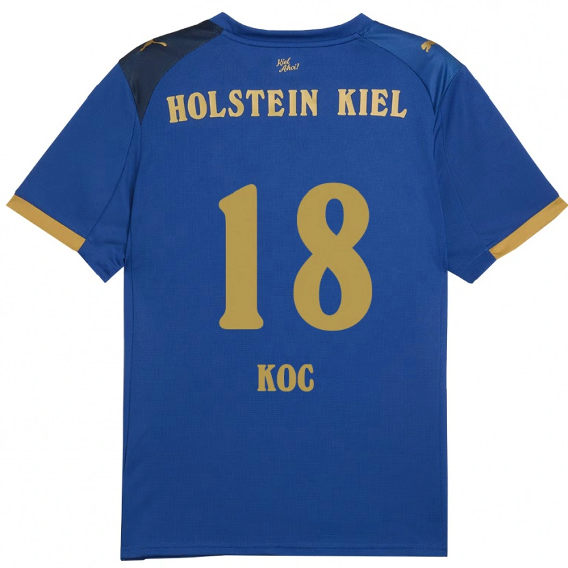 Danxen Kinder Cengizhan Koc #18 Blau Gold Heimtrikot Trikot 2025/26 T-Shirt
