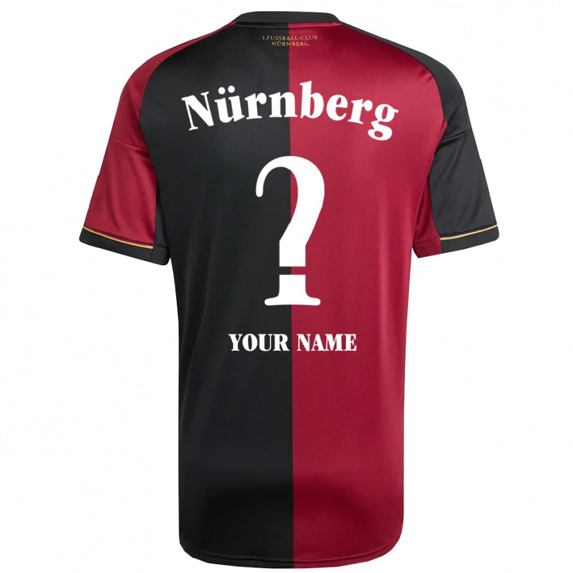 Danxen Kinder Ihren Namen #0 Burgunder Schwarz Heimtrikot Trikot 2025/26 T-Shirt