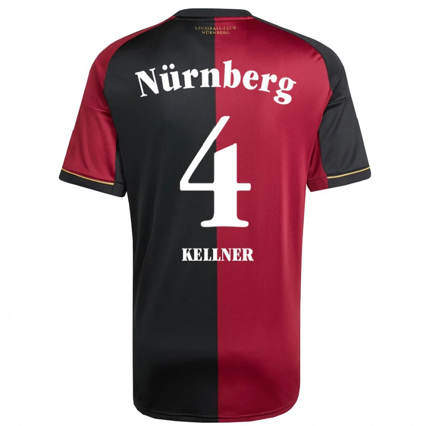 Danxen Kinder Benedikt Kellner #4 Burgunder Schwarz Heimtrikot Trikot 2025/26 T-Shirt