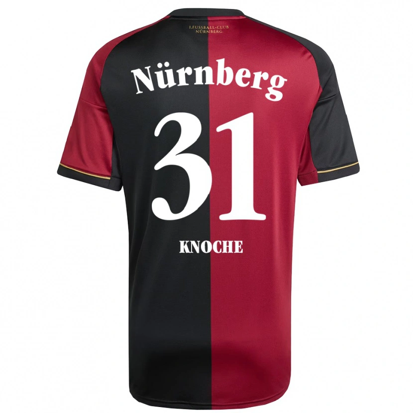 Danxen Kinder Robin Knoche #31 Burgunder Schwarz Heimtrikot Trikot 2025/26 T-Shirt
