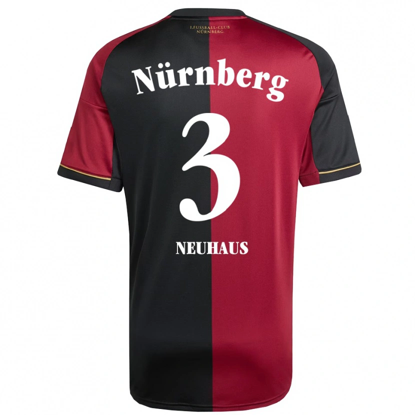 Danxen Kinder Tim Neuhaus #3 Burgunder Schwarz Heimtrikot Trikot 2025/26 T-Shirt