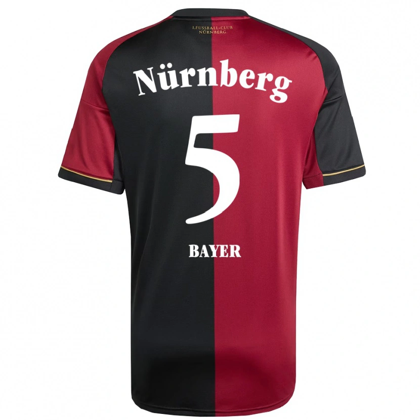 Danxen Kinder Alexander Bayer #5 Burgunder Schwarz Heimtrikot Trikot 2025/26 T-Shirt