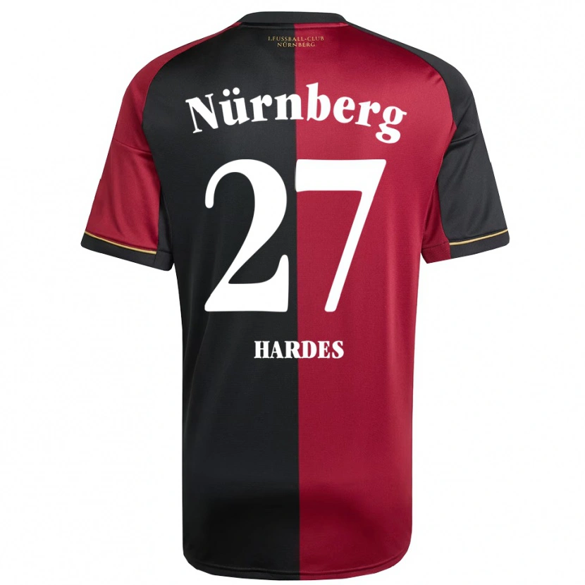 Danxen Kinder Aaron Hardes #27 Burgunder Schwarz Heimtrikot Trikot 2025/26 T-Shirt
