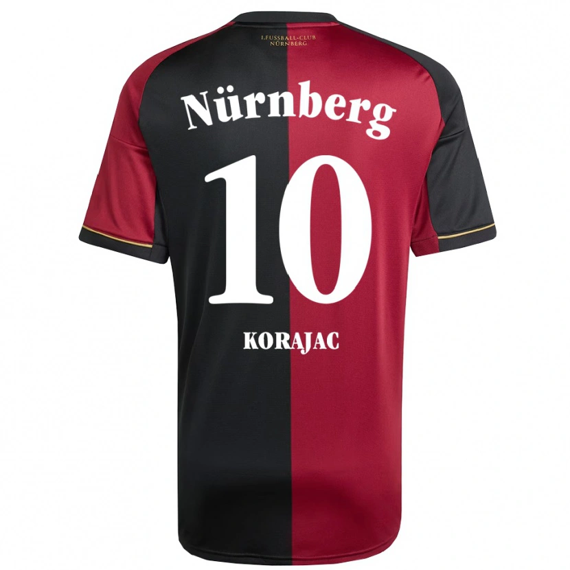 Danxen Kinder Daris Korajac #10 Burgunder Schwarz Heimtrikot Trikot 2025/26 T-Shirt