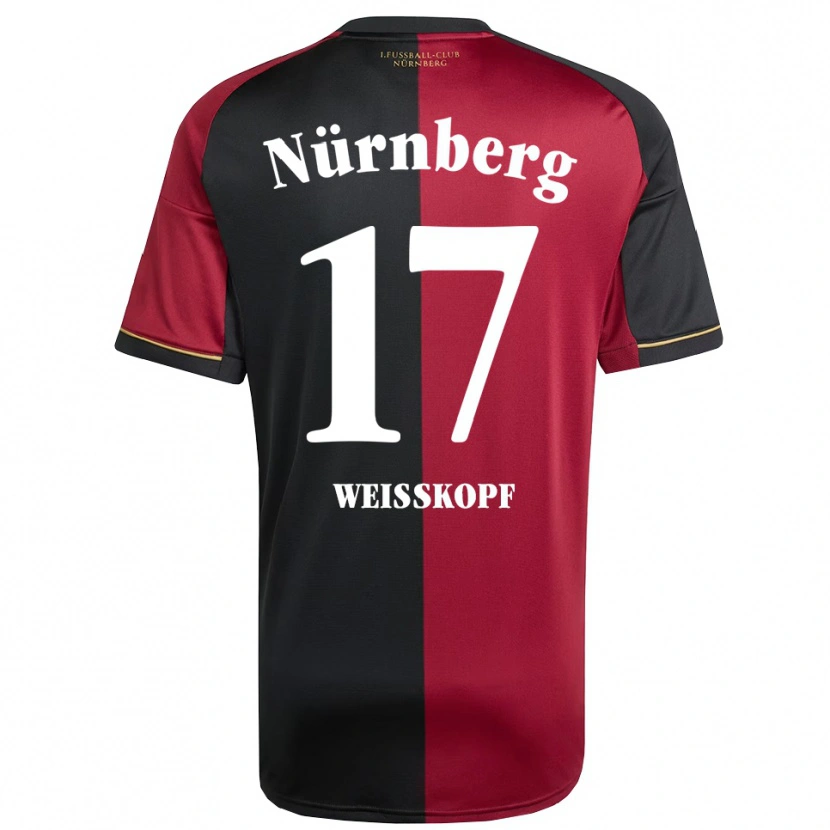 Danxen Kinder Jannes Weißkopf #17 Burgunder Schwarz Heimtrikot Trikot 2025/26 T-Shirt