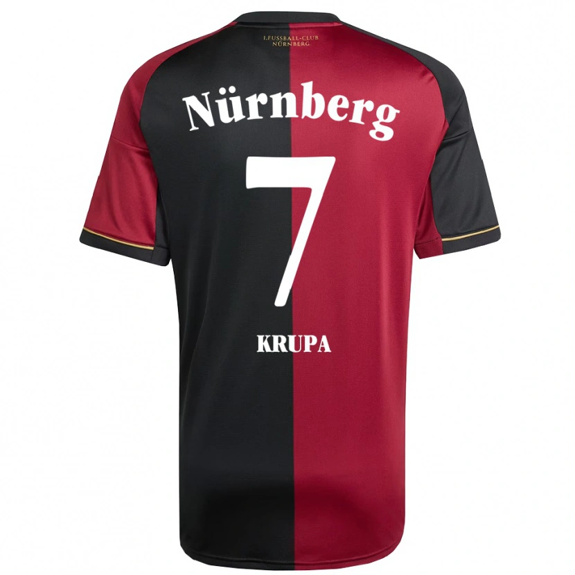 Danxen Kinder Jeroen Krupa #7 Burgunder Schwarz Heimtrikot Trikot 2025/26 T-Shirt