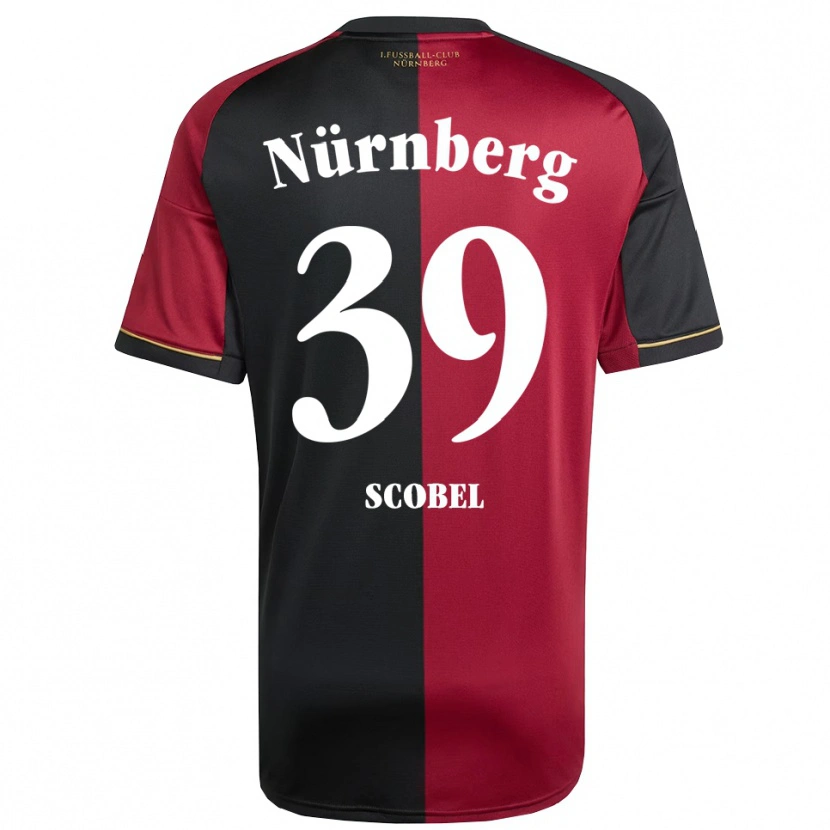 Danxen Kinder Piet Scobel #39 Burgunder Schwarz Heimtrikot Trikot 2025/26 T-Shirt