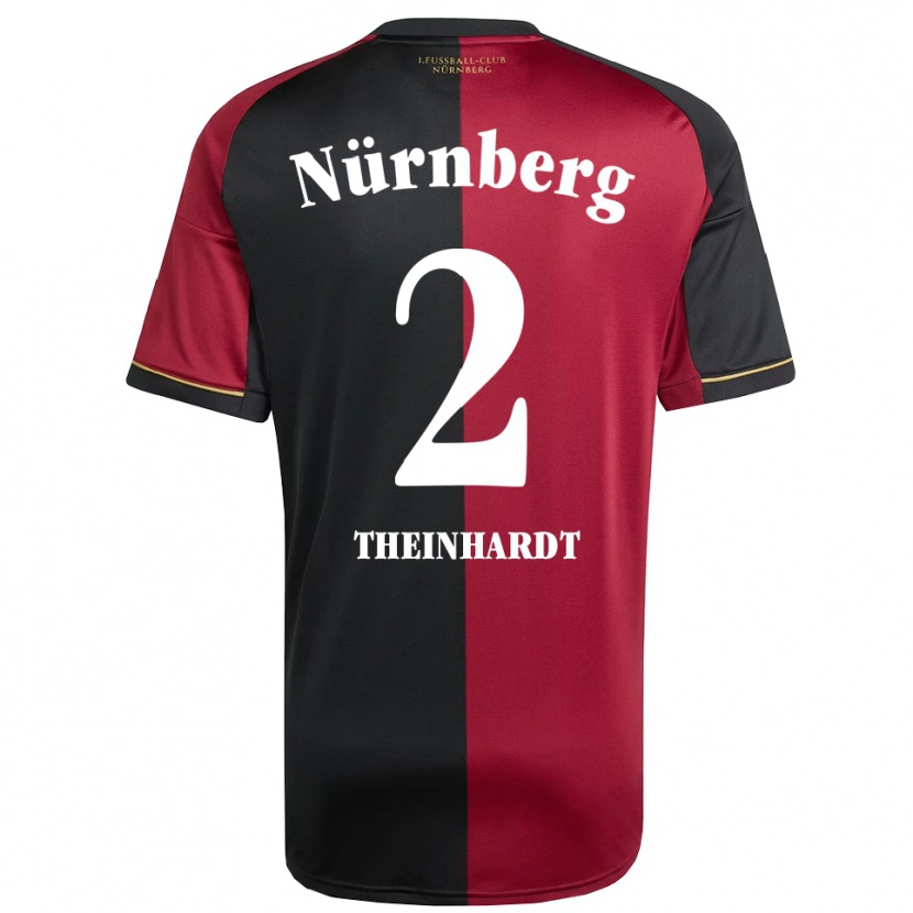 Danxen Kinder Johannes Theinhardt #2 Burgunder Schwarz Heimtrikot Trikot 2025/26 T-Shirt