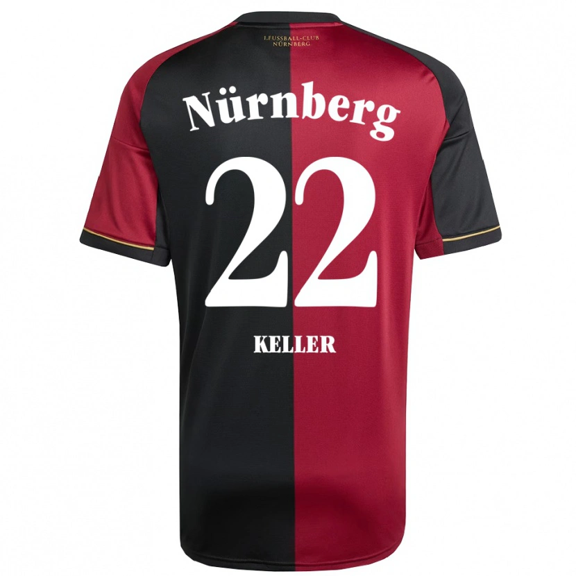 Danxen Kinder Noah Keller #22 Burgunder Schwarz Heimtrikot Trikot 2025/26 T-Shirt