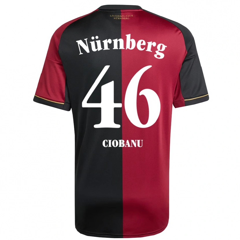 Danxen Kinder Ion Ciobanu #46 Burgunder Schwarz Heimtrikot Trikot 2025/26 T-Shirt