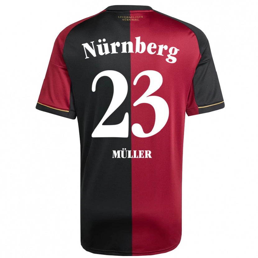 Danxen Kinder Paul Müller #23 Burgunder Schwarz Heimtrikot Trikot 2025/26 T-Shirt