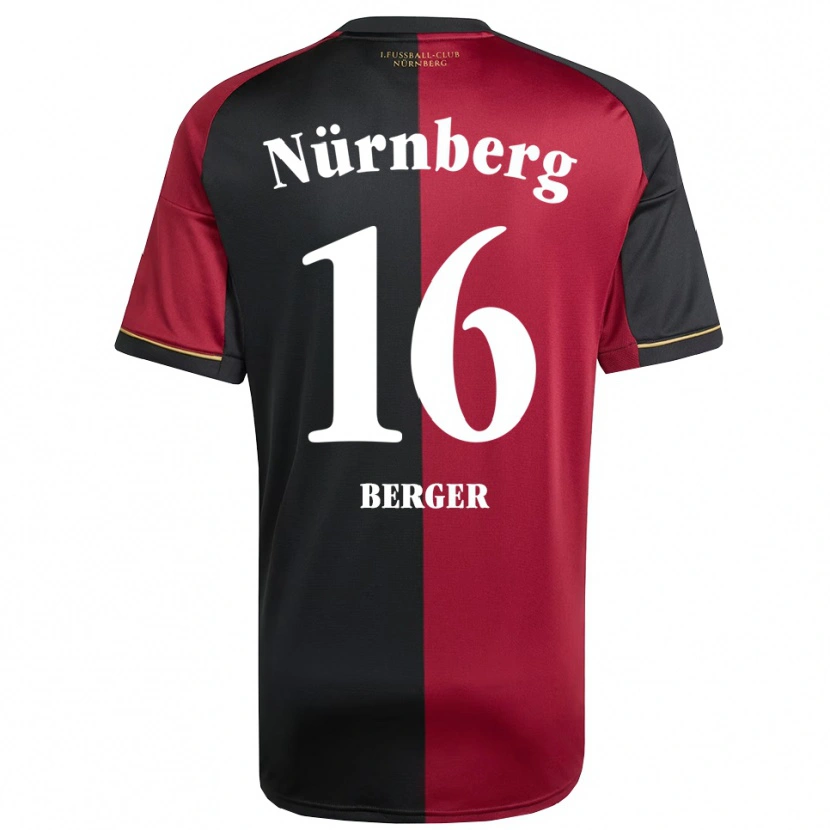 Danxen Kinder Tim Berger #16 Burgunder Schwarz Heimtrikot Trikot 2025/26 T-Shirt